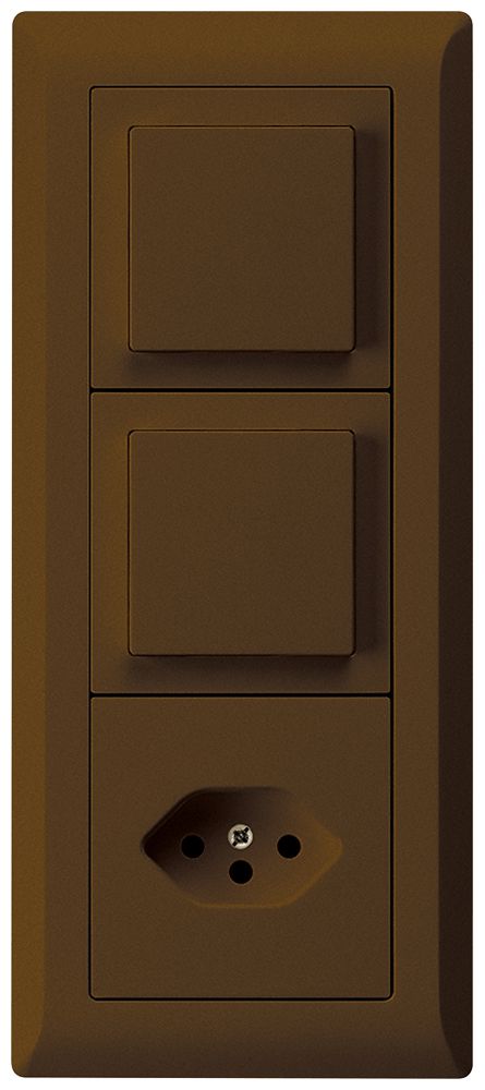 Combinazione INC kallysto.line grd.I-I-I verticale 2×interruttore S3+tipo 13 ma