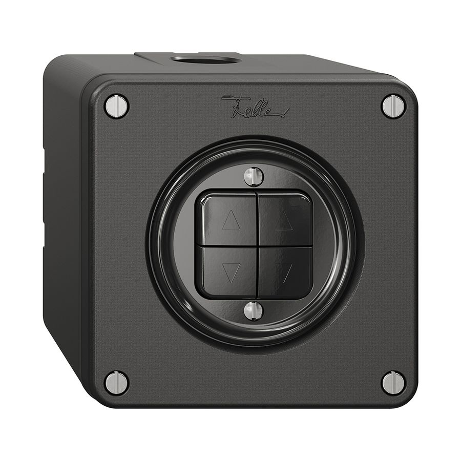 Interruttore p.tapparelle NAPU NEVO, 2-canale, altezza d.mont.65mm, 87×87mm, ne