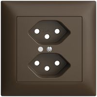 UP-Frontset EDIZIOdue coffee 88×88mm 2×T13 mit Linse