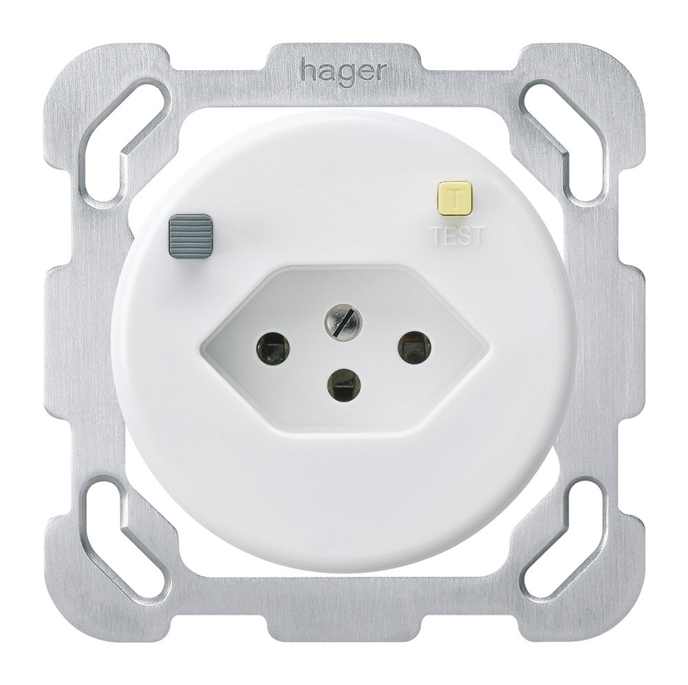 Prise ENC basico B T13 FI 30mA blanc