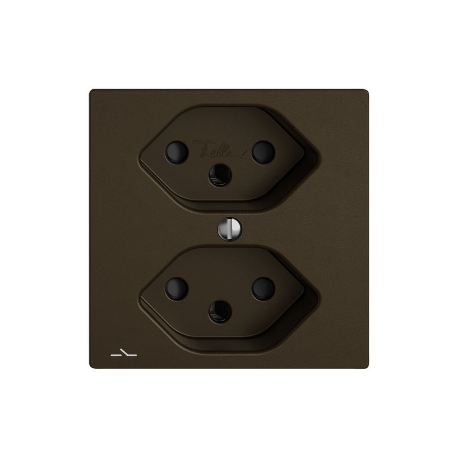 Steckdose EDIZIO.liv SNAPFIX® 2×T13 1×S mit Shutter br