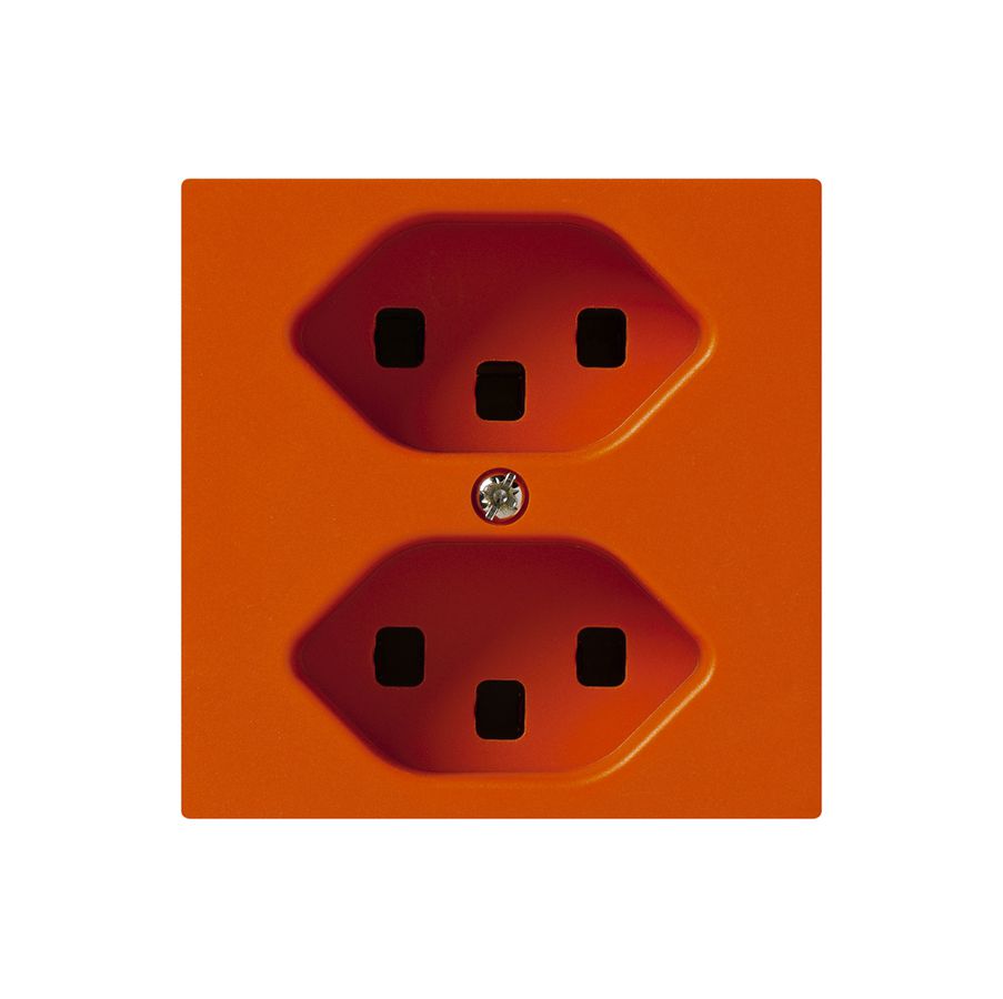 Steckdose kallysto 2×T23 orange mit Steckklemmen