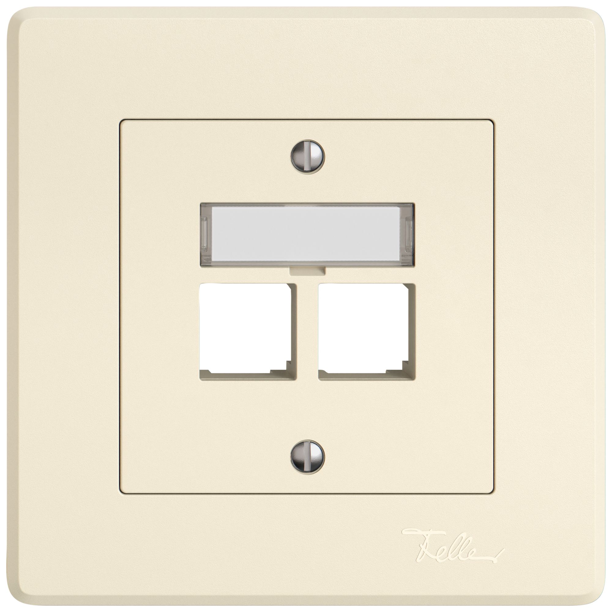 UP-Montageset EDIZIO.liv EASYNET S-One SNAPFIX® gerade 2×RJ45 cr
