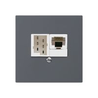 Boîte ENC kallysto 1×RJ45u+1×TT83 anthracite