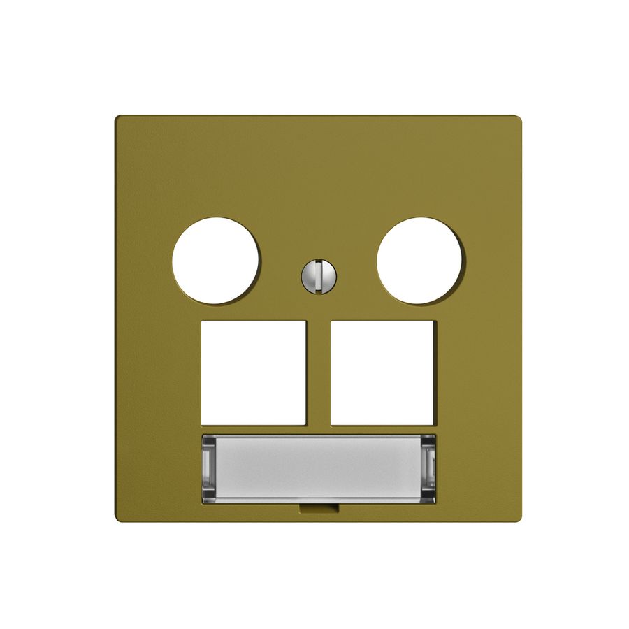 Kit de recouvrement Edue F, p.prise multimédia EASYNET, p.2×RJ45 S-One, olive