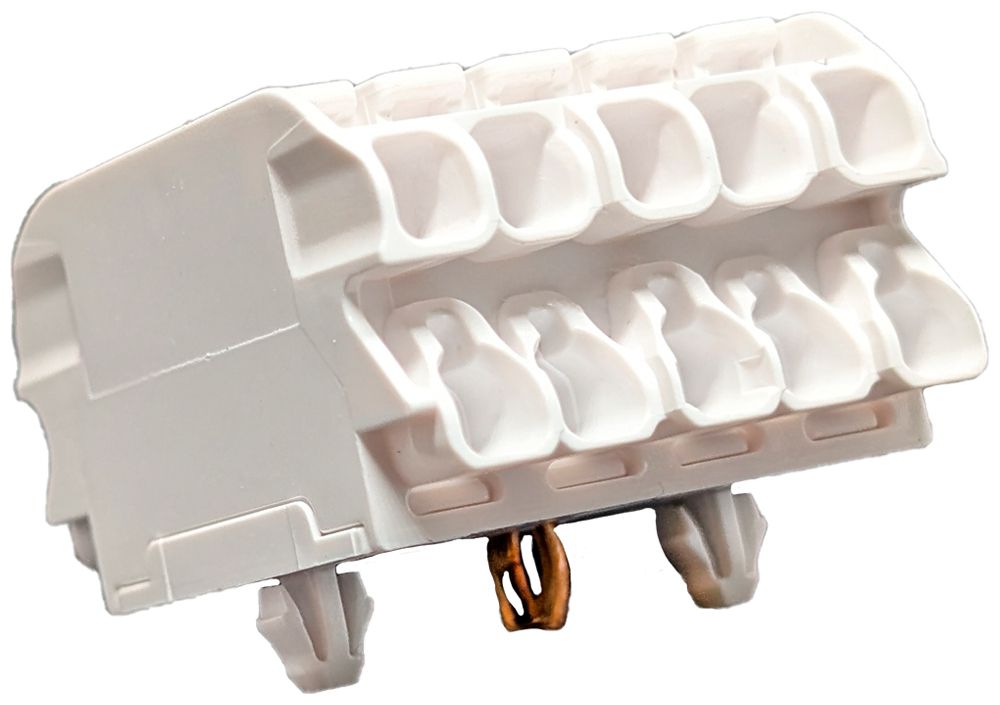 Verbindungsklemme 5P 0.5…2.5mm² steckbare Erdung Beschriftung ws