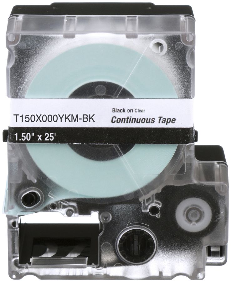 Cassetta di etichette Panduit MP, nastro s.fine, 36×9100mm nero su traspar.