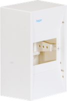 AP-Kleinverteiler Hager mini gamma 1-reihig 4TE IP30 110×180×82mm