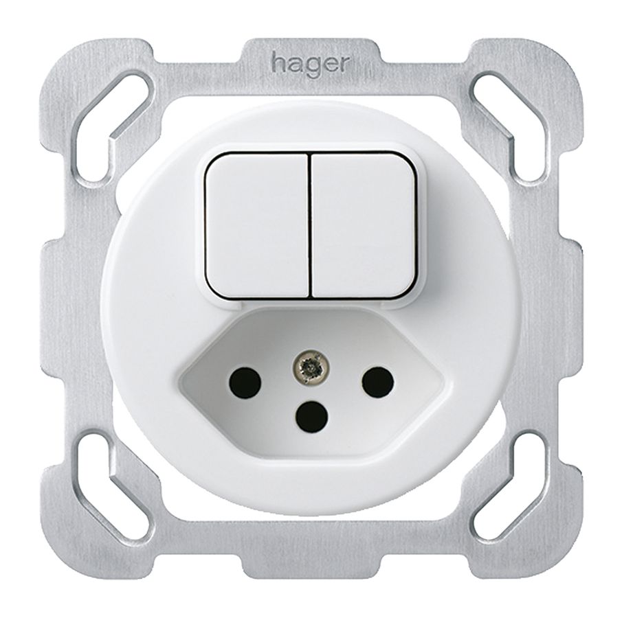 Einsatz zu UP-Kombination 1/3+3/1L+Typ 13 basico weiss