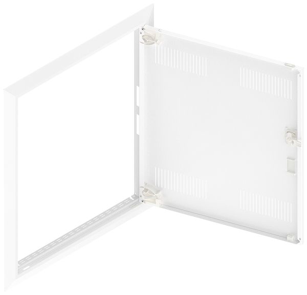 Porta con fessura e cornice SE Pragma bianco per 2campi/4file