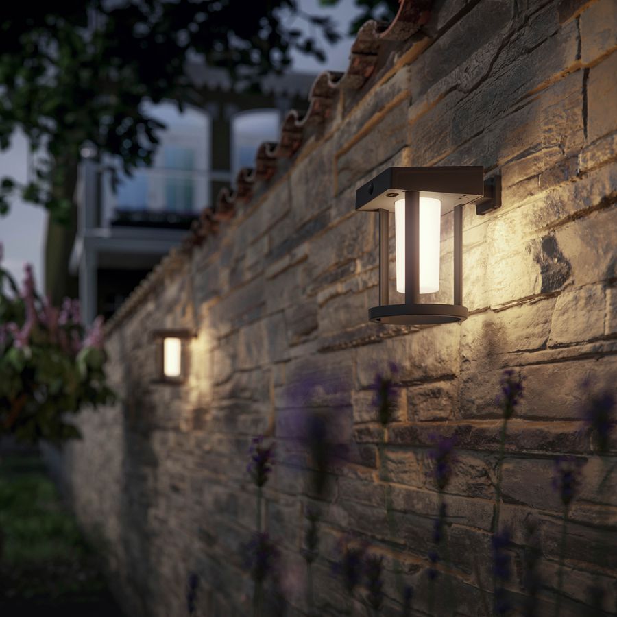 Applique LED Philips Camill Solar RD FR IR SEN 1.4W 250lm 830 IP44 nero