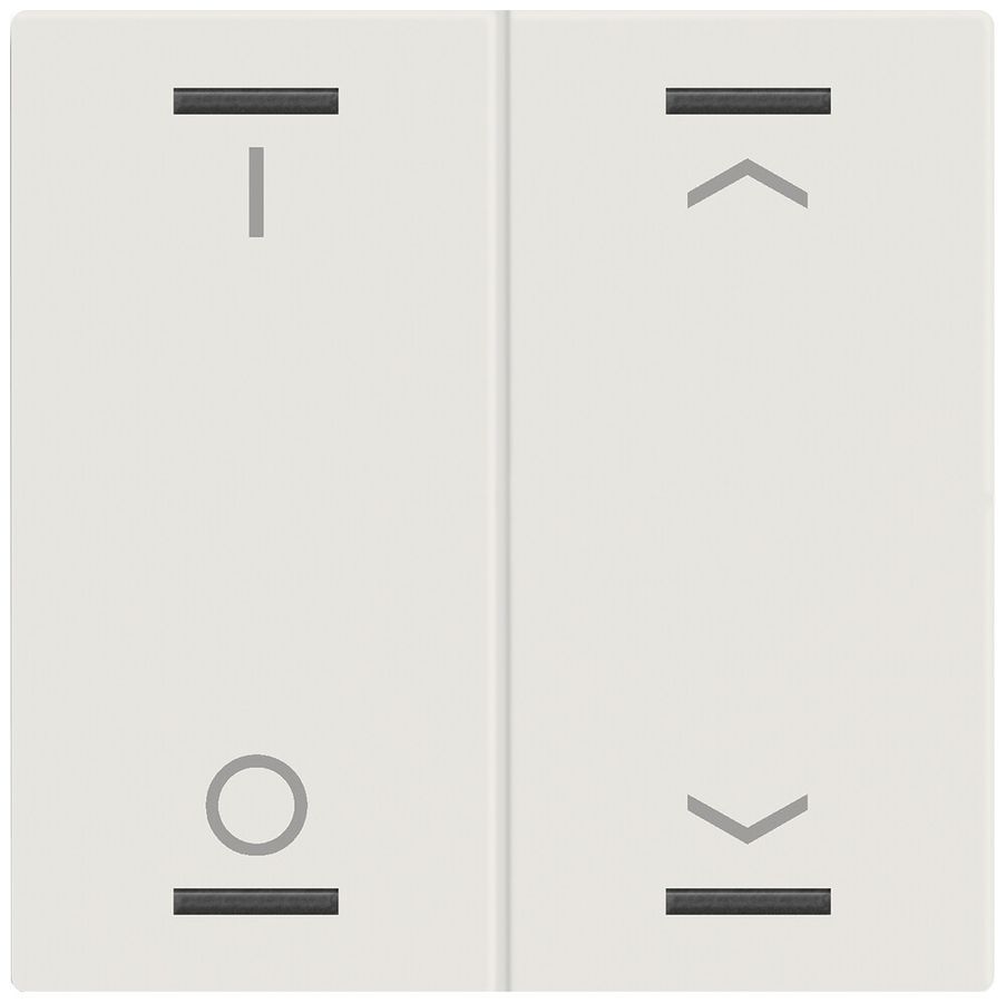 Bascule MDT TAL-60W2D11.02 1t/4a p.touches tactiles blanc mat "I/O"-"jalousie"