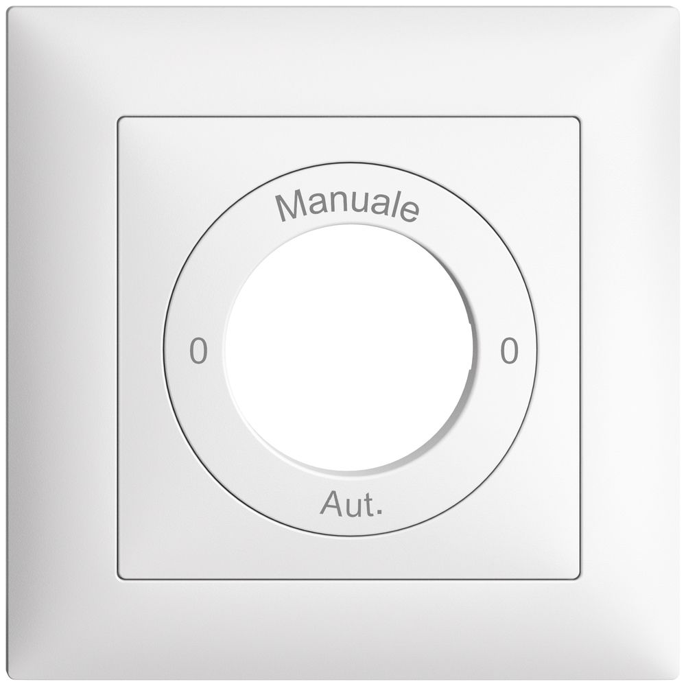 Kit front. 0-Manuale-0-Aut. EDIZIOdue bianco 88×88mm per interr.rot