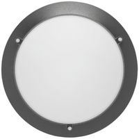 Plafoniera/lpda muro LED INFINI 1000lm 14W ON/OFF Ø322mm antivandalo antracite