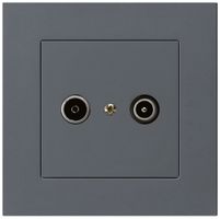 UP-Antennendose kallysto.pro R/TV 23dB Durchgangsdose anthrazit