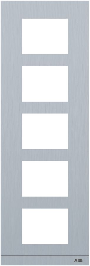 Abdeckrahmen Audio ABB-Welcome, für 1/5 (5 Module), Al gebürstet