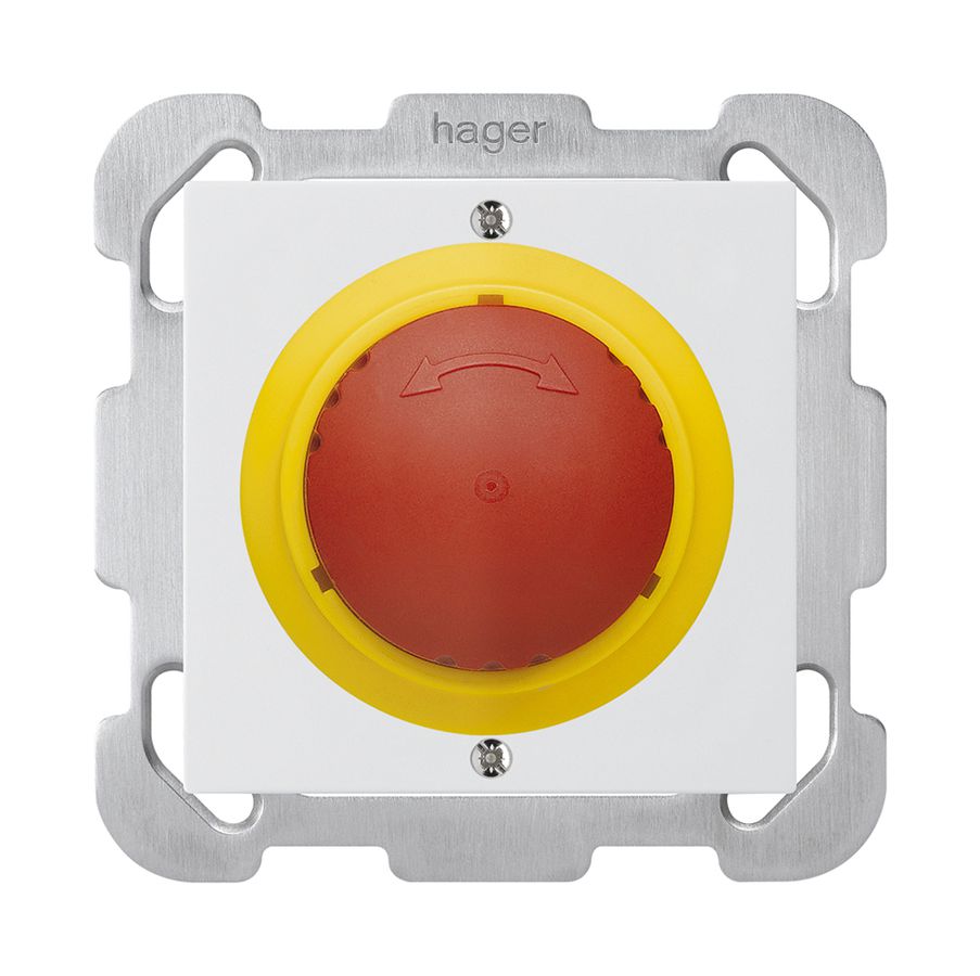 Poussoir ENC kallysto B ARRÊT D'URGENCE blanc