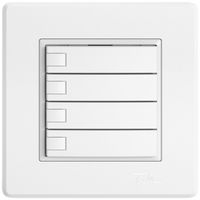 UP-KNX-Taster RGB EDIZIO.liv SNAPFIX® Temperaturfüh.o.LED 4×Taste 1-Tbed.ws