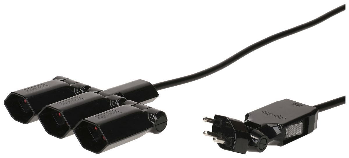 Fiche multiple type 13 MAX HAURI Clip-Clap 3×T13 180/130° noir