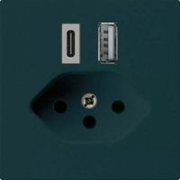 USB-Ladesteckdose kallysto 18W PD 1×Typ A 1×Typ C T13 schwarz