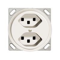 EB-Steckdose 2×T23 16A orange FH, mit Steckklemmen