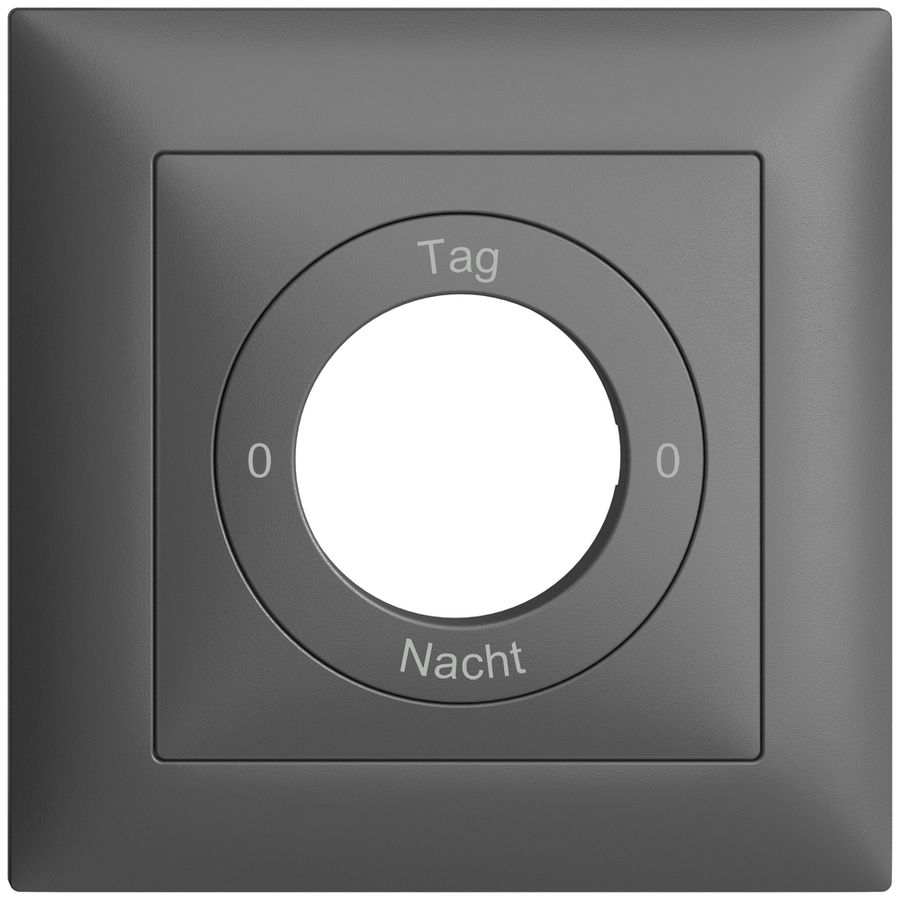Kit front. 0-Tag-0-Nacht EDIZIOdue grigio scuro 88×88mm per interr.rot