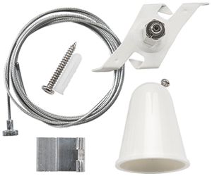 Kit de suspension à corde SG ShopLine matière synthétique/acier Ø50×5000mm blanc