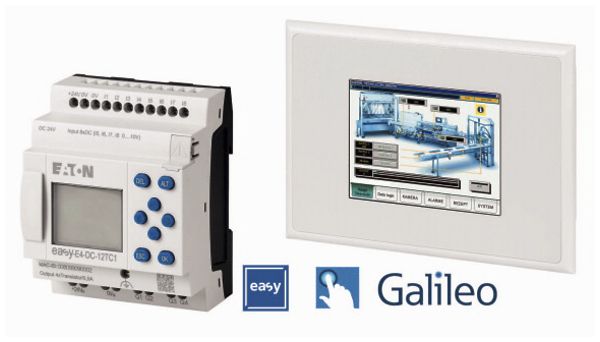 Pacco di avvio 2 Eaton XV100 easyE4 DC, incl. touch-panel, switch, software