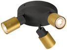 Spot SLV PURI 2.0 Tube CW GU10 3×6W REG Ø180×113mm nero/oro