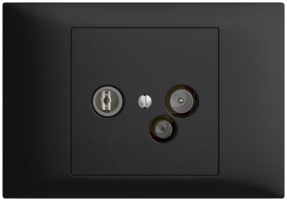 EB-Datendose TV-R DD23 5…65MHz EDIZIOdue schwarz