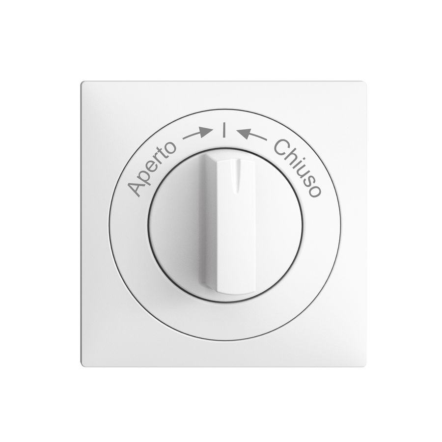 Kit frontal EDIZIOdue Aperto->I<-Chiuso blanc 60×60mm pour contact pivotant