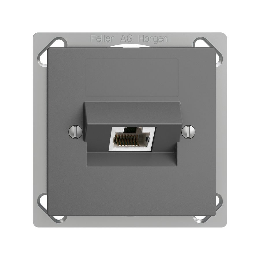 EB-Dose 1×RJ45/s 4P ITplus EDIZIOdue dunkelgrau