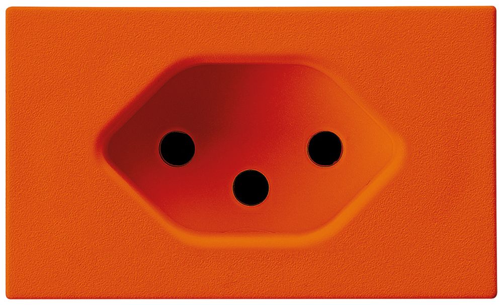 EB-Steckdose FLF Hager Typ 13 orange Schraubklemmen