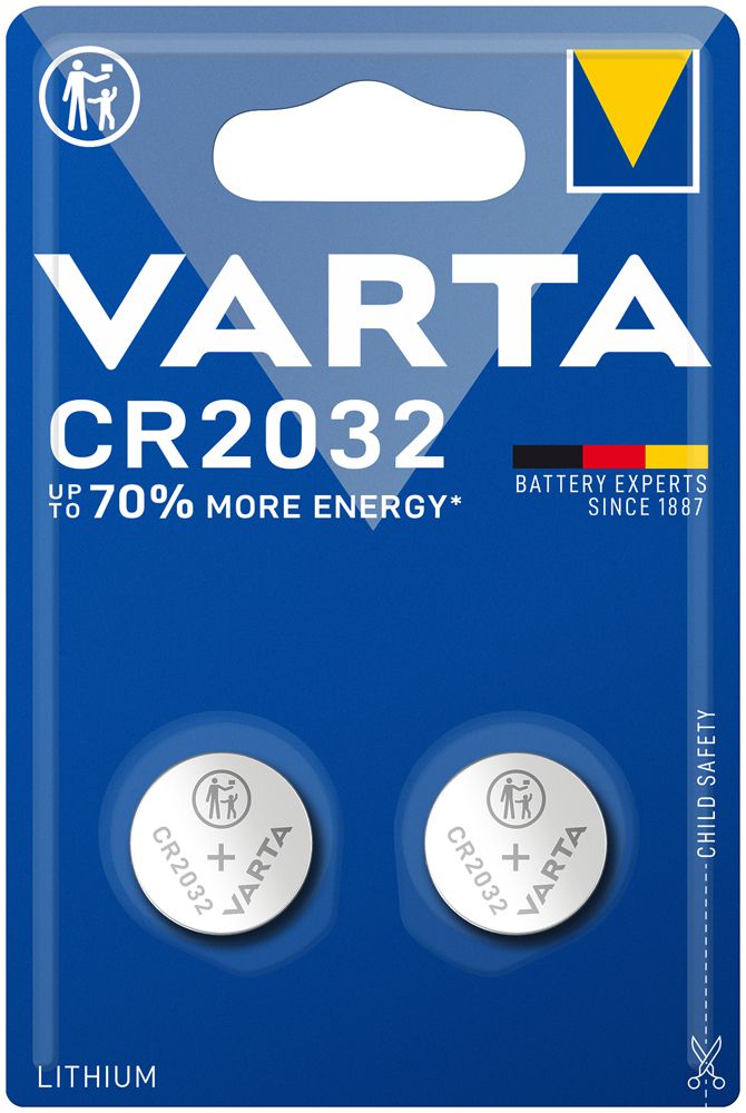 Knopfzelle Lithium VARTA Electronics CR2032 3V Blister à 2 Stück