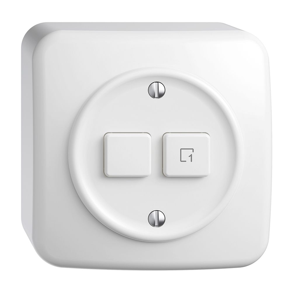 Interruttore AP 1K/2T scena Sdue Wiser bianco