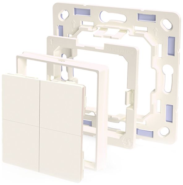 Trasmettitore d.parete AP Shelly BLU Wall Switch 4+ Adapter Legrand 4can BLE bi