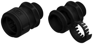 Wellrohrverschraubung Plica ELOCK M25 gerade schwarz