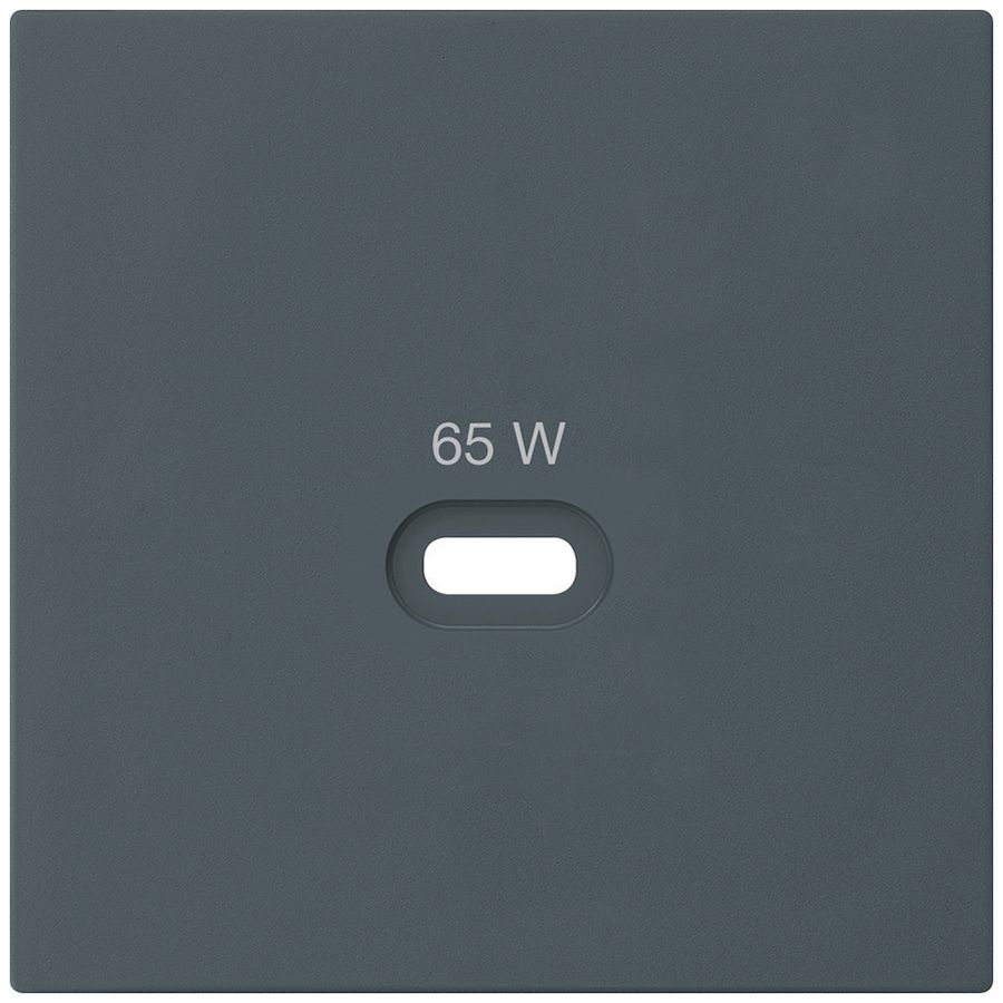 Frontplatte Hager kallysto, zu USB-Ladesteckdose Typ C, anthrazit