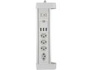 Prise multiple de table 4×T13/3×USB-A 2m T12 blanc