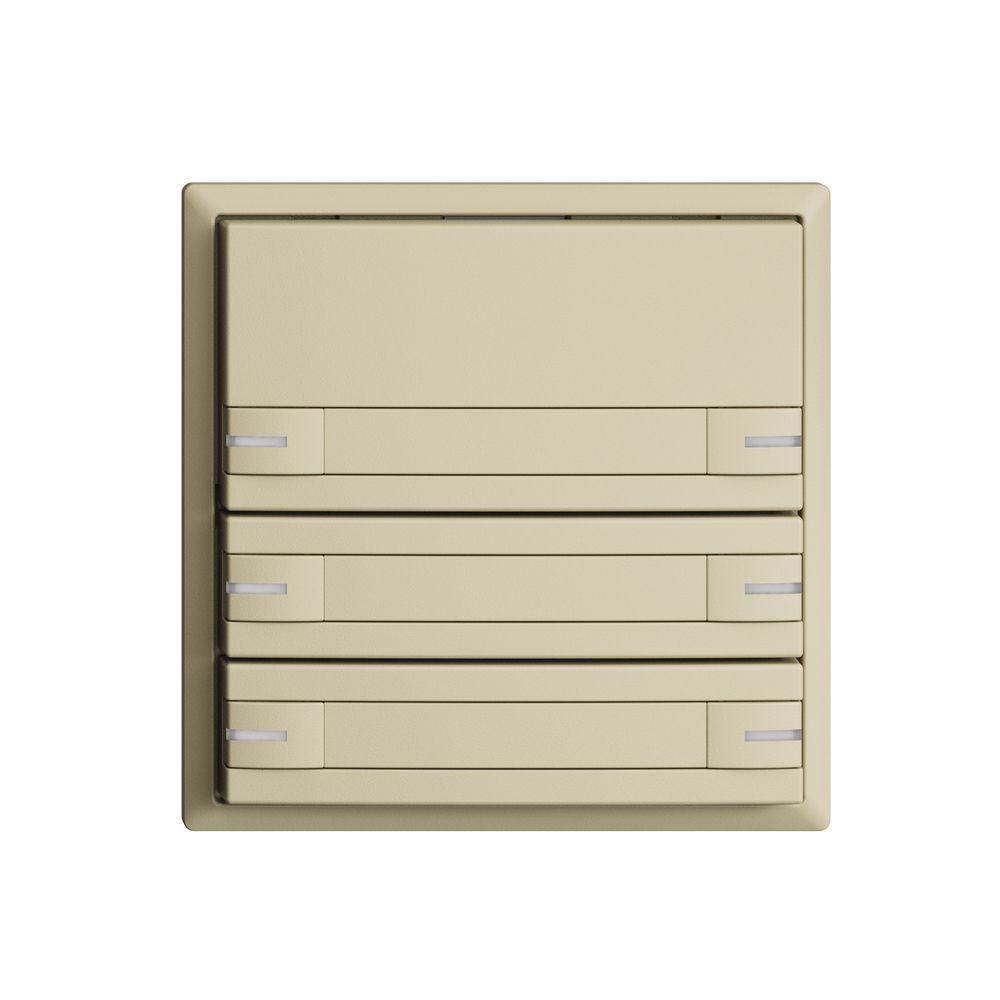 KNX-Taster RGB EDUE, 250mW, m.RGB-LED, m.Papiereinlage, 6×Taste, 1×Tastenb., van