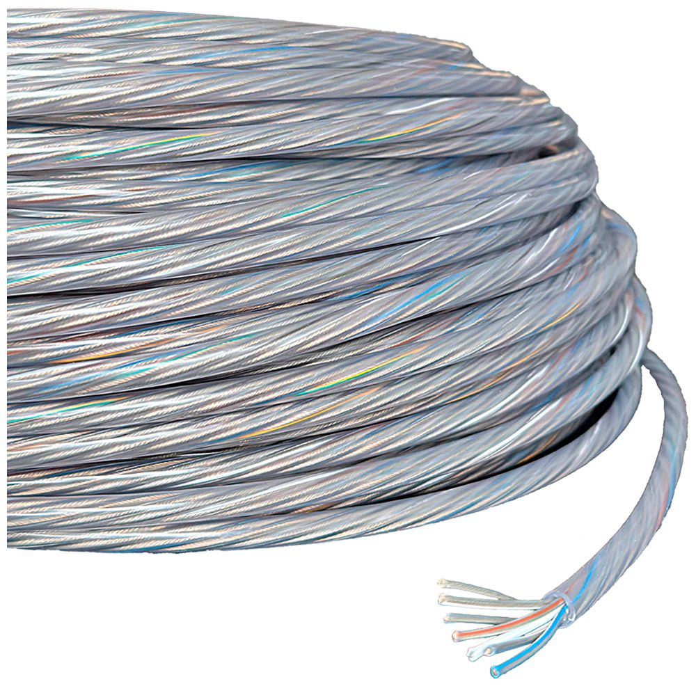 Câble Elektrogros TDLR 6×0.75mm² transparent avec âme en acier rouleau à 100m