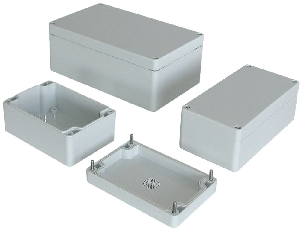 Normgehäuse Rose PC halogenfrei, 80×82×55mm hellgrau