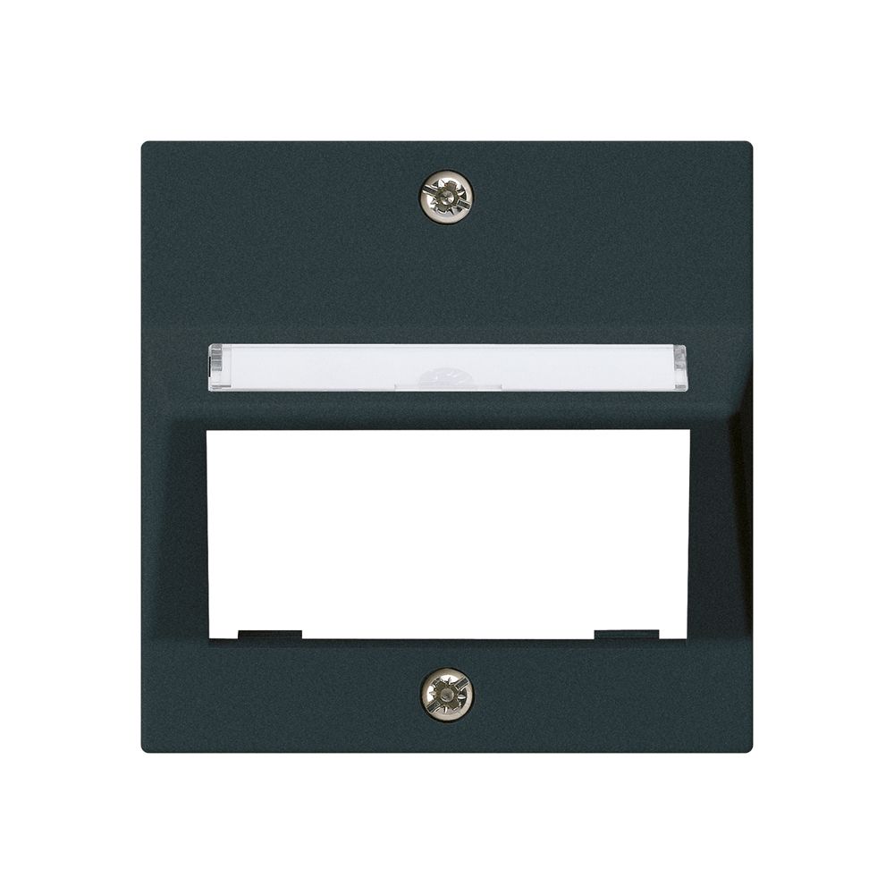 Plaque frontale kallysto pour module multimédia sortie oblique duroplast noir