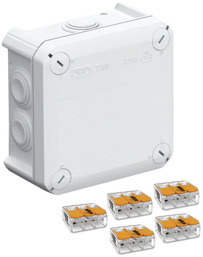 Abzweigdose Cellpack Universal Box CG T60 mit WAGO 5×221-613