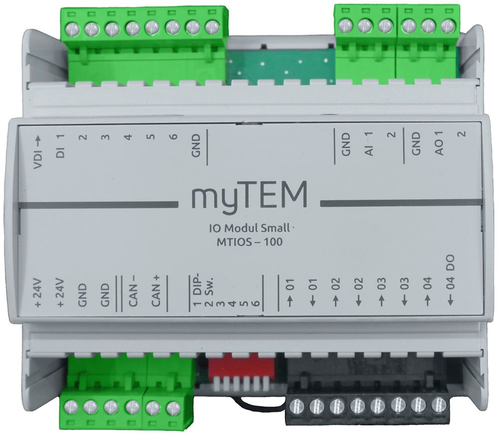 I/O-Modulo AMD myTEM MTIOS-100 24VDC 2×A/DI 6×DI 2×AO 4×DO CAN
