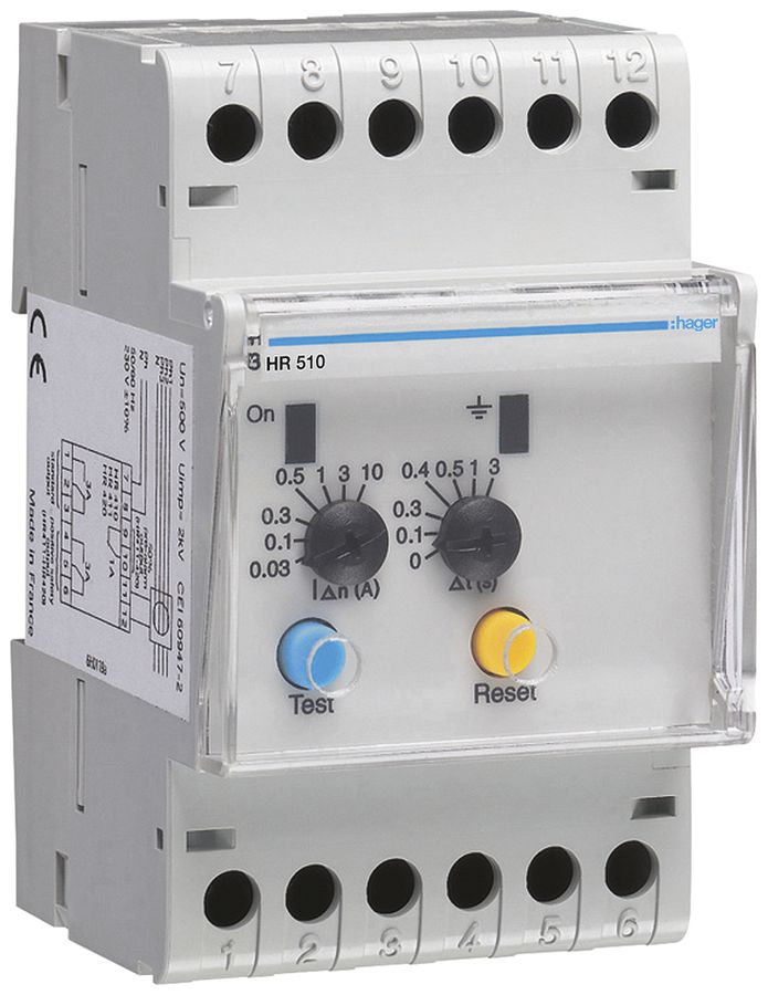 Differenzstromwächter Hager HR510 30…10000mA 0…3s Typ A