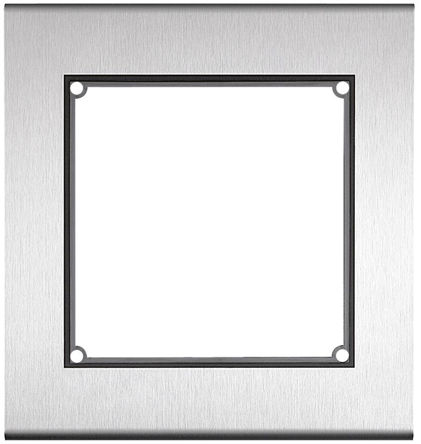 Boîtier AP pour interphone Hager elcom.modesta 1×1 2-fils avec cadre, acier fin