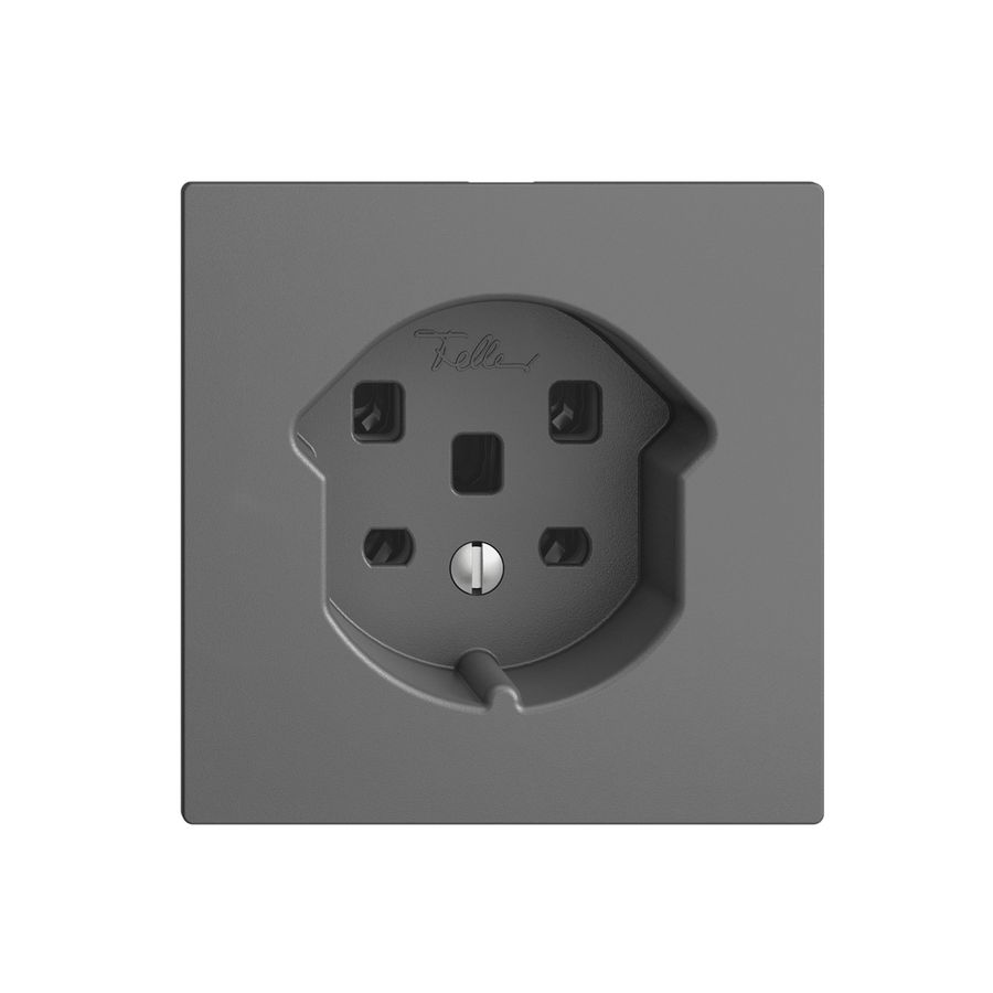 UP-Steckdose EDIZIOdue T25 16A dunkelgrau, Schraubklemmen