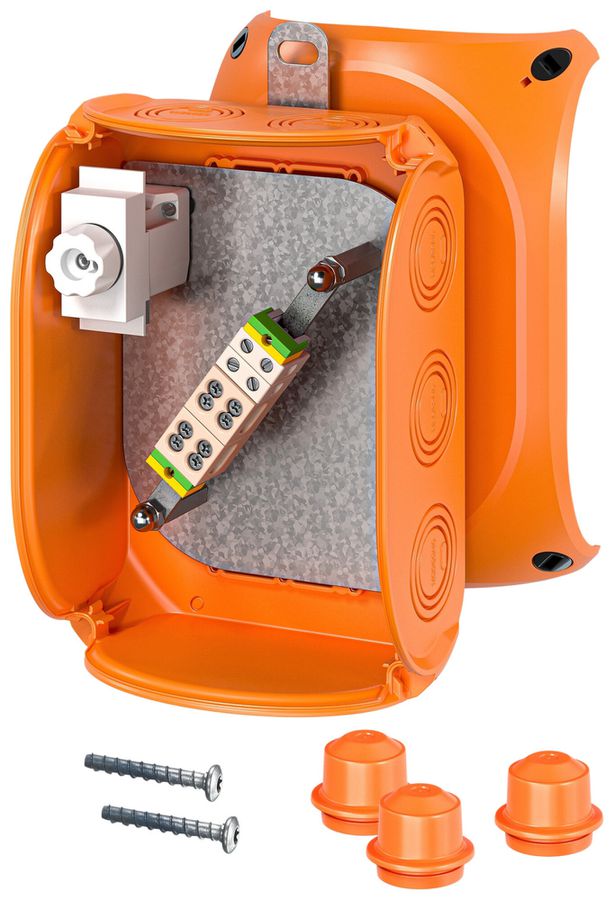 Boîte de dérivation AP Hensel FK E90 155×210×92mm IP66 1×D01 orange