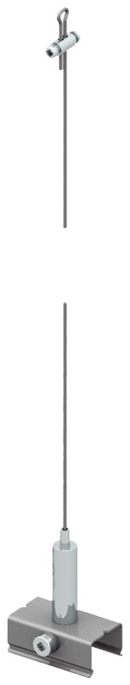 Sospensione ad asta Sylvania OneTrack KIT1 alluminio/acciaio Ø1.5×1500mm argento